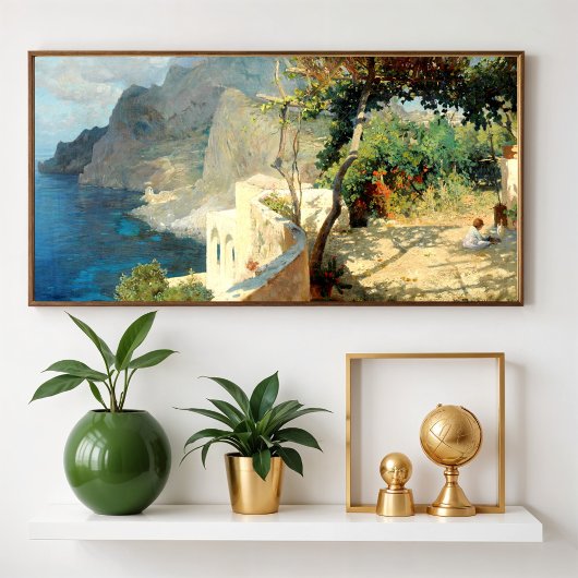 Ruhiger Sommernachmittag in Capri, Brioschi Othmar Poster