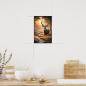 Ruhiger Sonnenuntergang im Wald mit optionalem Rah Poster (Küche)