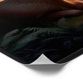 Ruhiger Sonnenuntergang im Wald mit optionalem Rah Poster (Ecke)