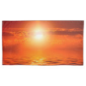 Ruhiger Sonnenuntergang Orange Golden Sky über dem Kissenbezug (Vorderseite-Links)