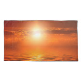 Ruhiger Sonnenuntergang Orange Golden Sky über dem Kissenbezug (Rückseite-Links)