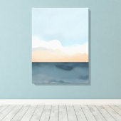 Ruhiger Sonnenuntergang über den Bergen Leinwanddruck (Insitu (Holzboden))