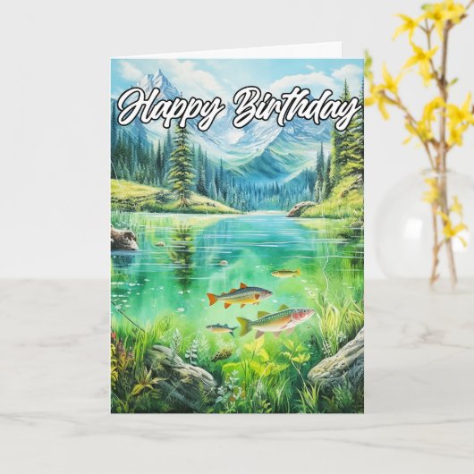 Ruhiger Spätsommertag am Teich Karte (Gelbe Blume)