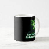 Ruhiger Starker Unbeeindruckter Wolf Minimal Zitat Kaffeetasse (VorderseiteRechts)