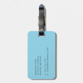 Ruhiger Strand am Ozean Lass Abenteuer Gepäckanhänger (Rückseite vertikal)