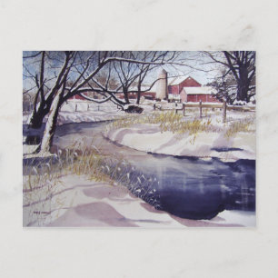 Ruhiger Strom im Winter - Postkarte