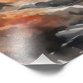 Ruhiger Strom - Wasserfarbenwelt Fotodruck (Ecke)