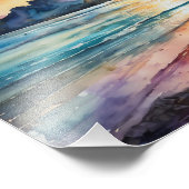 Ruhiger Sunset Beach Fotodruck (Ecke)