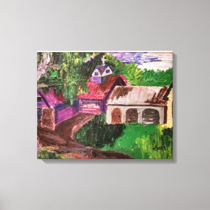 Ruhiger Tag auf einem Bauernhof in Vermont Canvas Leinwanddruck