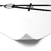 Ruhiger technischer Ingenieur bei der Arbeit Poster (Ecke)