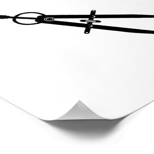 Ruhiger technischer Ingenieur bei der Arbeit Poster (Ecke)