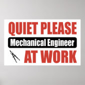 Ruhiger technischer Ingenieur bei der Arbeit Poster (Vorne)