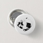 Ruhiger treuer Blick Button (Vorne & Hinten)