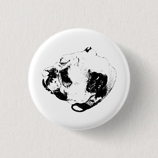 Ruhiger treuer Blick Button (Vorderseite)