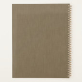 Ruhiger und einfacher brauner texturierter Hinterg Planer (Rückseite)