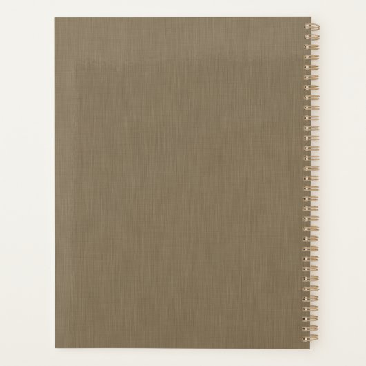 Ruhiger und einfacher brauner texturierter Hinterg Planer (Rückseite)