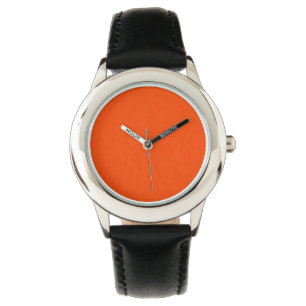 Ruhiger und einfacher orange texturierter Hintergr Armbanduhr
