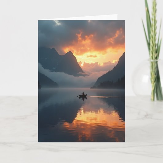 Ruhiger Vatertag See Blick Karte (Vorderseite)