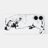 Ruhiger Wächter, Taschenformat iPhone 16 Hülle (Rückseite (Horizontal))