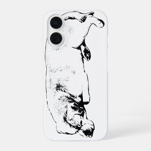 Ruhiger Wächter, Taschenformat iPhone 16 Hülle (Rückseite)