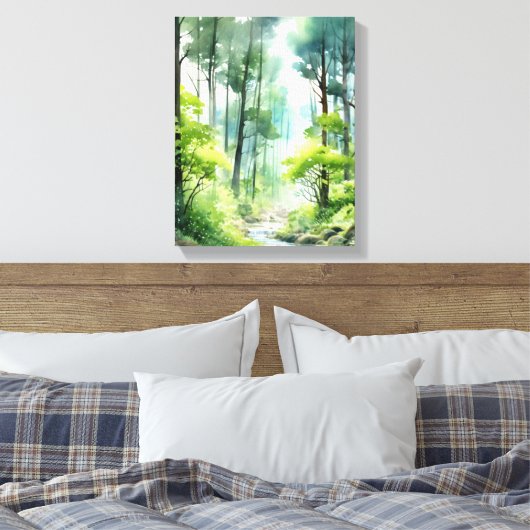 Ruhiger Waldstrom Leinwanddruck (Insitu (Schlafzimmer))