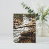 Ruhiger Waldwasserfall Postkarte (Stehend Vorderseite)