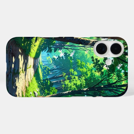 ruhiger Waldweg Case-Mate iPhone Hülle (Rückseite (Horizontal))