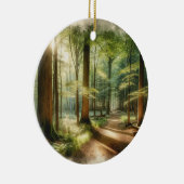 Ruhiger Waldweg - Friedliche Naturkunst Keramik Ornament (Rechts)