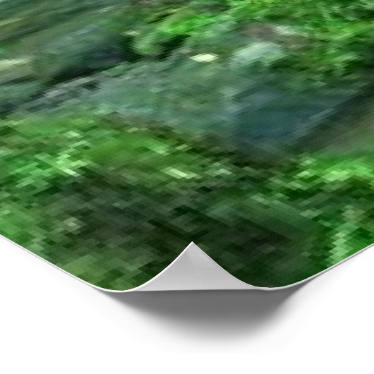 Ruhiger Wasserfall Poster (Ecke)