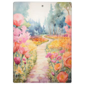 Ruhiger Weg durch Blume Klemmbrett (Rückseite)