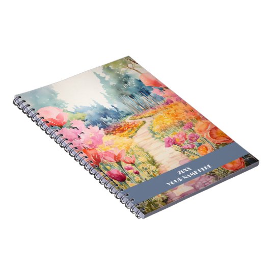 Ruhiger Weg durch Blume Notizblock (Rechte Seite)