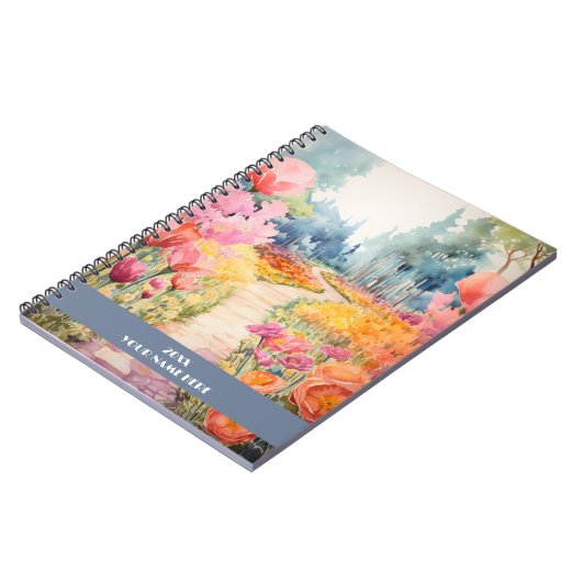 Ruhiger Weg durch Blume Notizblock (Linke Seite)