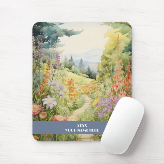 Ruhiger Weg durch den Wald Mousepad (Mit Mouse)