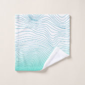 ruhiger Wellenfluss Badhandtuch Set (Waschlappen)