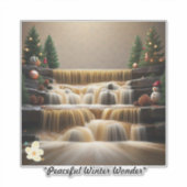 "Ruhiger Winter-Rückzug" Aufkleber (Vorderseite)