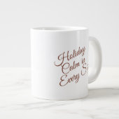 Ruhiger Winterbecher – Cozy Minimal Design Jumbo-Tasse (Vorderseite Rechts)