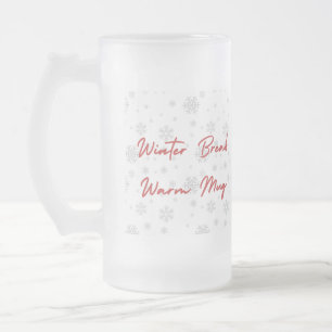 Ruhiger Winterbecher – Cozy Minimal Design Mattglas Bierglas