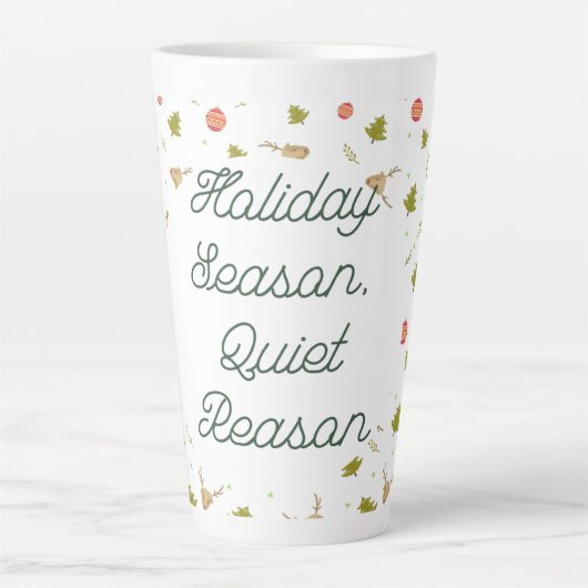 Ruhiger Winterbecher – Cozy Minimal Design Milchtasse (Vorderseite)