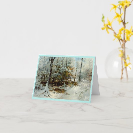 Ruhiger Winternachmittag Karte (Gelbe Blume)