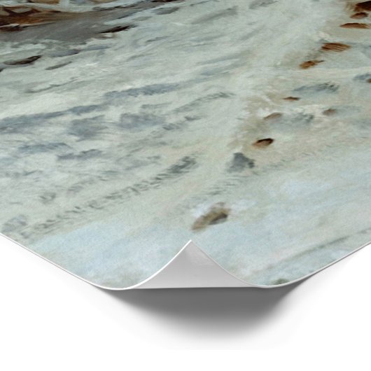 Ruhiger Winternachmittag Poster (Ecke)