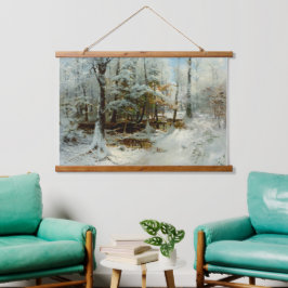 Ruhiger Winternachmittag von William Bliss Baker Wandteppich Mit Holzrahmen