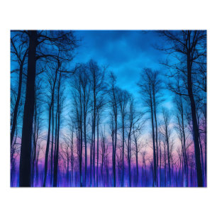 Ruhiger Winterwald Fotodruck