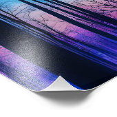 Ruhiger Winterwald Fotodruck (Ecke)