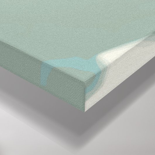 Ruhiges Aquamarines Abstrakt Leinwanddruck (Ecke(Unten))