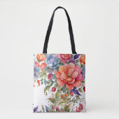 Ruhiges Aquarell-Blumenmuster-Design Tasche (Vorderseite)