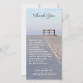 Ruhiges Beach Beileid Vielen Dank, dass Sie 4 x 8  Dankeskarte (Vorderseite)