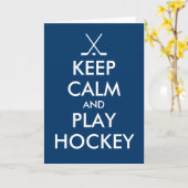 Ruhiges behalt und Hockey-Grußkarte Karte (Gelbe Blume)