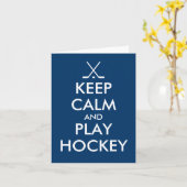 Ruhiges behalt und Hockey-Grußkarte Karte (Gelbe Blume)