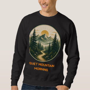 Ruhiges Bergmorgen Natur-Abzeichen Sweatshirt