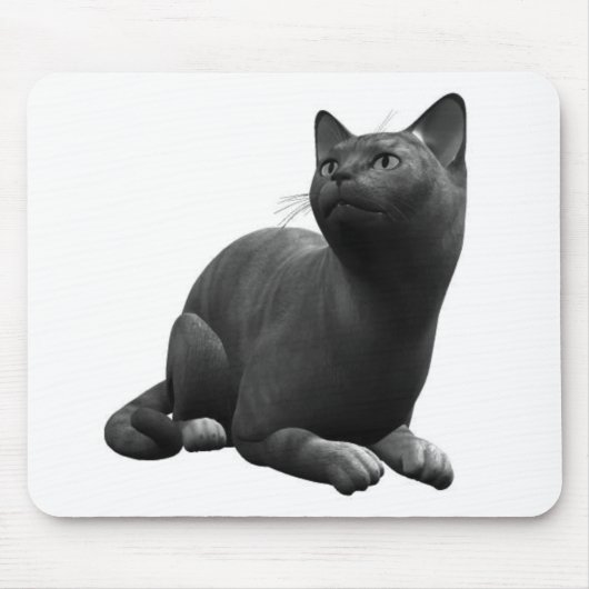 Ruhiges Black Cat Mouse Pad Mousepad (Vorne)